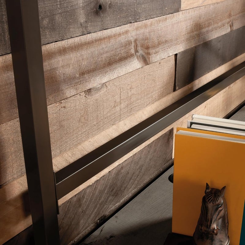 SAUDER Manhattan Gate Engineered Wood and Metal Computer Hutch in Mystic Oak - Image 5